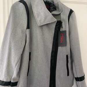 YOKI JUNIOR  HTHR  GREY  GIRLS JACKET S  L